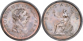 George III 1760-1820
Penny, SOHO, 1806, Cu 
Ref : Seaby 3780, Peck 1342
Conservation : NGC MS 65 BN