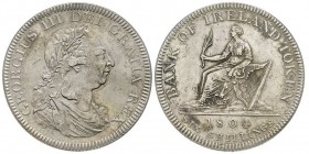 George III 1760-1820
Six Shillings Bank Token, 1804, AG 26.74 g.
Ref : Seaby 6615 
Conservation : Superbe