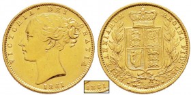 Victoria 1837-1901
Sovereign, London, 1861 (1 over 1), AU 7.96 g. WW incuse
Ref : March 44
Conservation : Superbe