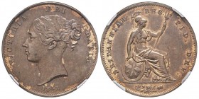 Victoria 1837-1901
Penny, 1848, Cu 18.91 g.
Ref : Seaby 3948, KM#739
Conservation : NGC MS 63 BN