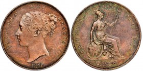 Victoria 1837-1901
Penny, 1854, Cu 18.36 g.
Ref : Seaby 3948, KM#739
Conservation : NGC MS 62 BN