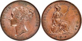 Victoria 1837-1901
Penny, 1855, Cu 18.78 g.
Ref : Seaby 3948, KM#739
Conservation : NGC MS 63 BN