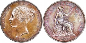 Victoria 1837-1901
Penny, 1858 (8 sur 7), Cu 18.78 g.
Ref : Seaby 3948, KM#739
Conservation : Superbe