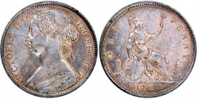 Victoria 1837-1901
Penny, 1862, Cu 9.4 g.
Ref : Seaby 3948, KM#739
Conservation : NGC MS 62 BN