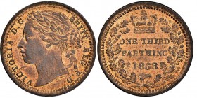 Victoria 1837-1901
1/3 Farthing, 1868, Cu 0.94 g. 
Ref : Seaby 3960, KM#750 
Conservation : NGC MS 64 RB