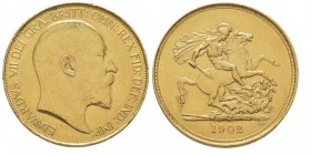 Edward VII 1901-1910
5 Pounds, 1902, AU 39.91 g.
Ref : Seaby 3965, Fr. 398, KM#807 
Conservation : presque Superbe