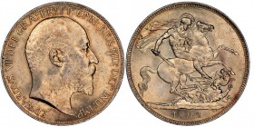 Edward VII 1901-1910
Crown, 1902, AG 28.22 g.
Ref : Seaby 3978
Conservation : NGC MS 63+