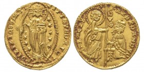 GRECE
Achaia
Roberto D'Angio, Tarente 1346-1364 
Imitation d'un Zecchino, ND, AU 3.49 g. 
Ref : Fr. 38a
Conservation : TTB/SUP