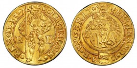 Hungary, Ferdinand I 1526-1564 
Ducat, Kremnitz, 1533 KB, AU 3.55 g. 
Ref : Fr. 48, Huszar 895 
Conbservation : PCGS MS62