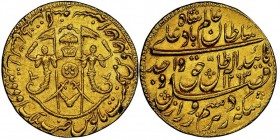 Awadh, Wajid Ali Shah AH 1263-1272, (1847-1856)
Mohur, Lucknow, AH 1263 (1847), AU 10.76 g.
Ref : Fr. 1023 KM.378.1
Conservation : NGC MS 64. Fleur de...
