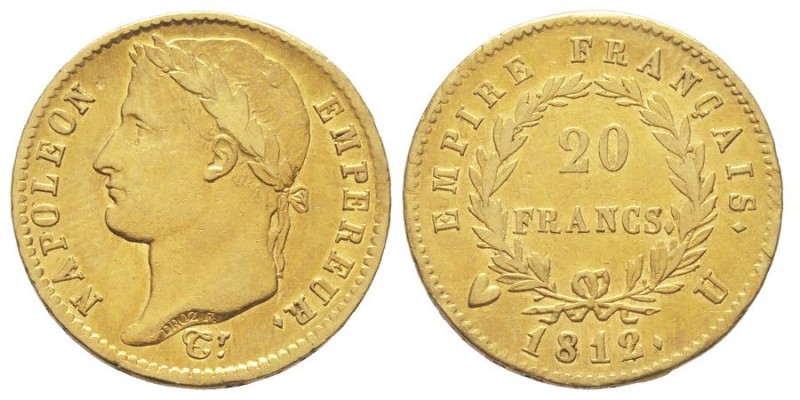 Département de l'Éridan 1802-1814
20 Francs, Turin, 1812 U, AU 6.45 g.
Ref : G. ...