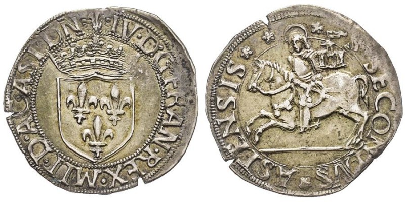ASTI Louis XII 1498-1515
Cavallotto, ND, AG 4.00 g.
Avers : LV D G FRAN REX MLI ...