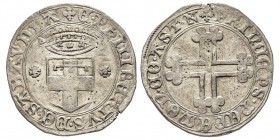 ASTI 
Emanuele Filiberto 1538-1580, Conte di Asti
Doppio Grosso, ND, Mi 2.68 g.
Avers : E PHILIBERTVS DE SABAVDIA Scudo sabaudo lambellato, con corona...