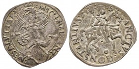 CARMAGNOLA
Michele Antonio di Saluzzo 1504-1528
Cornuto, AG 5.60 g.
Ref : MIR 146, CNI 55, Biaggi 862
Conservation : Superbe