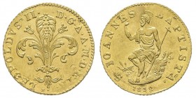 FIRENZE
Giovanni Gastone de' Medici Granduca VII 1723-1737 
Fiorino, 1732, AU 3.49 g.
Ref : MIR 345/9 (R), CNI 19, Fr. 328
Conservation : TTB-SUP. Rar...