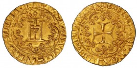 GENOVA
Leonardo di Montaldo, Doge X, 1383-1384
Genovino AU 3.51 g.
Ref : MIR 47 (R3), Fr.361, Lun.45(R3)
Conservation : PCGS MS62 . Superbe exemplaire...