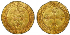 GENOVA
Louis XII, Seigneur de Gênes pour la deuxième fois (1508-1512) 
Écu d’or au soleil, Gênes, ND (1512), AU 3.34 g. 
Ref : MIR 153, CNI 10, Lun....
