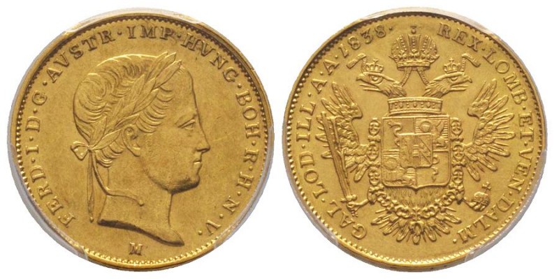 Ferdinando I d'Asburgo Lorena 1835-1848
Mezza Sovrana, 1838 M, AU 5.62 g.
Ref : ...