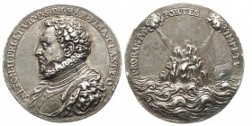 a ricordo di Alfonso II del Carretto ( ✠ 1583),
Marchese di Savona, Cavesana e Finale, conte di Casteggio
Medaglia, 1564, Mistura 10.25 g., 29.6 mm...