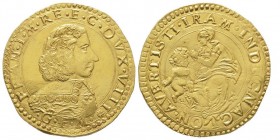 Modena, Francesco I d’Este 1629-1658
Quadrupla, ND, AU 13,12 g.
Ref : MIR 739/3 (R3), Ravegnani Morosini 16, Fried 779
Ex Vente Nomisma 38, 21/04/2009...