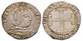 Napoli, Ferdinando I d'Aragona 1458-1494 
Coronato con sigla C dietro il busto e sotto la croce, 1472, AG 3.53 g. 
Ref : MIR 68/12, Pannuti Riccio 15m...
