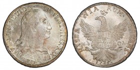 PALERMO
Ferdinando III 1759-1815 (Re di Sicilia) 
12 Tarì, 1796, AG 27.29 g. Ref : MIR 603/1, Spahr 19 Conservation : PCGS MS62. Avec tout son brilla...