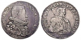 PARMA Odoardo Farnese 1622-1646 
Mezzo scudo, 1636, AG 13.67 g. 
Ref : MIR 1015/7 (R3), CNI -, Rav. 11
Conservation : presque TTB. Très Rare
