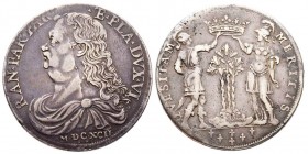PARMA 
Ranuccio II Farnese, 1646-1694
Ducatone, 1692, AG 31.78 g. 
Ref : MIR 1035 (R2), CNI 21
Conservation : TTB. Très Rare