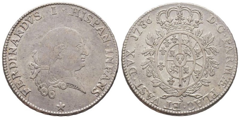 PARMA 
Ferdinando di Borbone 1765-1802
Ducato, 1786, AG 25.44 g.
Ref : MIR 1069/...