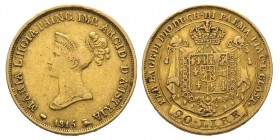 PARMA
Maria Luigia 1815-1847
20 Lire, 1815, AU 6.45 g.
Ref : MIR 1092/1, G. IT41, Fr. 934
Conservation : TTB