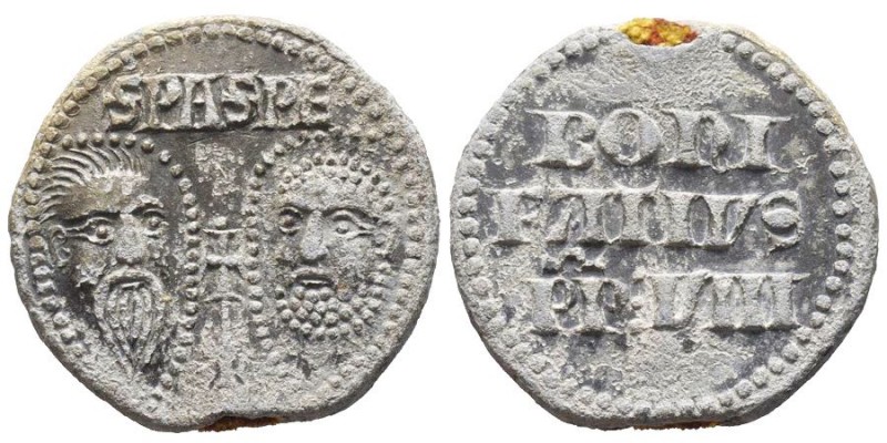 Bonifacio VIII 1294-1303
Bolla, Roma, Plomb 39.68 g. 35 mm
Avers : SPASPE Busti ...