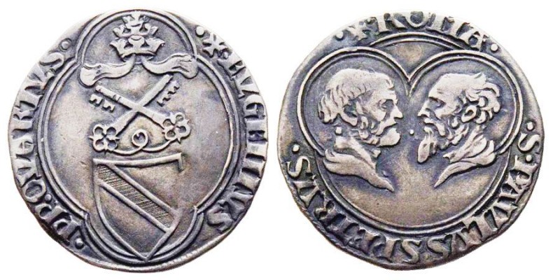 Eugenio IV 1431-1447 (Gabriel Condumer)
Mezzo Grosso, Roma, AG 1.9 g.
Avers : EV...