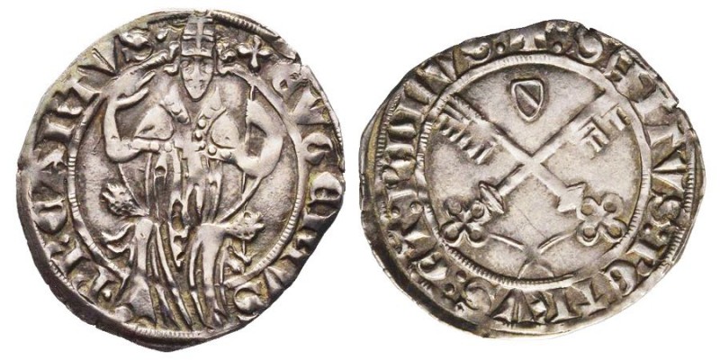 Eugenio IV 1431-1447 (Gabriel Condumer)
Carlino, Avignone, AG 2.01 g.
Avers : EV...