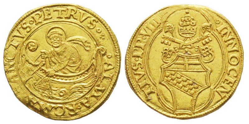 Innocenzo VIII 1484-1492
Fiorino di camera, ND, AU 3.40 g.
Ref : Munt 3, Berman ...