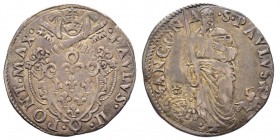 Paolo III 1534-1549 (Alessandro Farnese)
Giulio, Ancona, AG 3.17 g.
Ref : MIR 898/1 (R2), Munt. 81, Berman 923, CNI 1,
 Conservation : TTB/SUP. Rare. ...