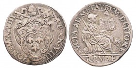 Urbano VIII 1623-1644 (Matteo Barberini)
Testone, Roma, 1630-1631, AN VIII, AG 9.49 g. 
Ref : Munt. 44, Berman 1714
Conservation : TTB+