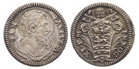 Innocenzo XI 1676-1689 (Benedetto Odescalchi)
Mezzo Grosso, AG 0.78 g.
Ref : Munt. 192, Berman 2124
Conservation : Superbe