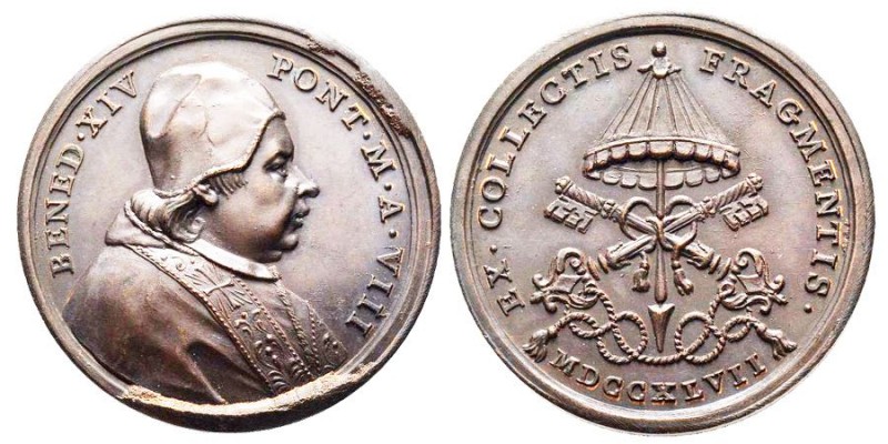 Benedetto XIV 1740-1758 (Prospero Lambertini)
Medaglia in bronzo, Premio agli uf...