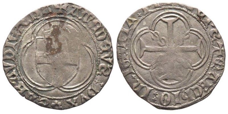 Amedeo IX 1465-1472
Parpagliola o Doppio Bianco, Cornavin, ND, AG 2.61 g.
Ref : ...