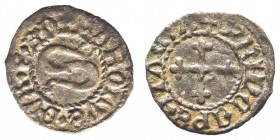 Carlo I 1482-1490
Obolo di Bianchetto, ND, Mi 0.4 g.
Ref : MIR 264 (R10), Sim. -, Biaggi -
Conservation : TTB. Rarissime. Trois exemplaires connus.