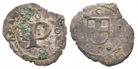 Filippo II 1496-1497
Forte, II tipo, ND, Mi 0.90 g.
Ref : MIR 288 (R6), Sim 13, Biaggi 249
Conservation : TTB. Rarissime