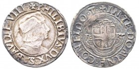 Filiberto II 1497-1504
Testone, Torino, ND, AG 9.13 g.
Avers : + PHILIBTVS DVX SABAVDIE VIII
Revers : + IN TE DOMINE CONFIDO T
Ref : MIR 300e (R6), Bi...