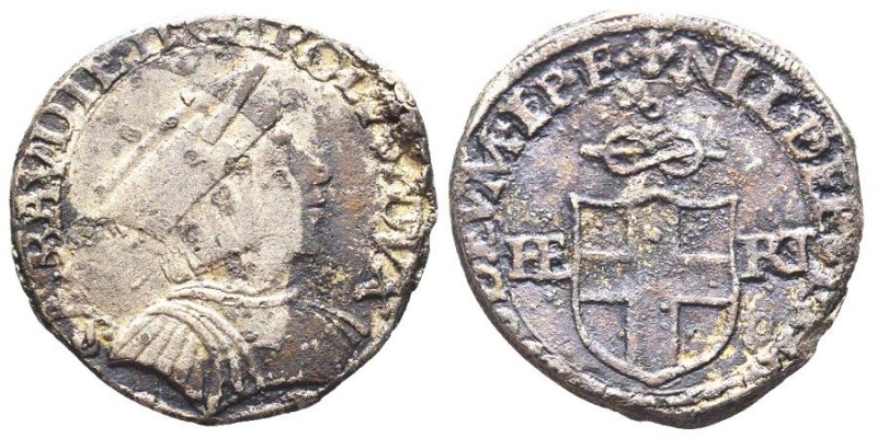 Carlo II 1504-1553
Testone, Vercelli, ND, AG 5.74 g.
Ref : MIR 339f (R2), Sim 18...