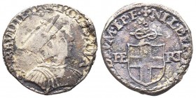Carlo II 1504-1553
Testone, Vercelli, ND, AG 5.74 g.
Ref : MIR 339f (R2), Sim 18, Biaggi 293c
Conservation : TTB. Rare