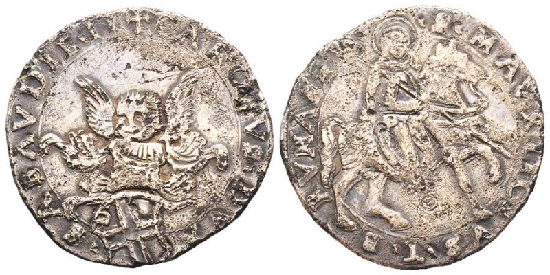 Carlo II 1504-1553
da Grossi 5 1/4 o Cornuto Forte, Torino, ND, AG 5.1 g.
Ref : ...