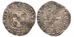 Carlo II 1504-1553
Parpagliola da 3 Quarti, II tipo, Mi 1.85 g.
Avers : KROLVS II DVX SABAVDIE
Revers : MARCHIO IN ITALIA B HP
Ref : MIR 401b var, Sim...