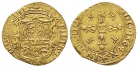 Emanuele Filiberto Duca 1559-1580
Scudo d'oro del Sole, VI Tipo, Nizza, 1564, AU 2.91 g.
Ref : MIR 497b, Sim.25/2, Biaggi 418d, Fr.1039b
Conservation ...