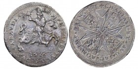 Emanuele Filiberto Duca 1559-1580
Tallero, ibrido III e IV tipo, Aosta, 1576, AG 27.54 g.
Ref : MIR 503, Sim. 31, Biaggi 423
Conservation : NGC AU det...