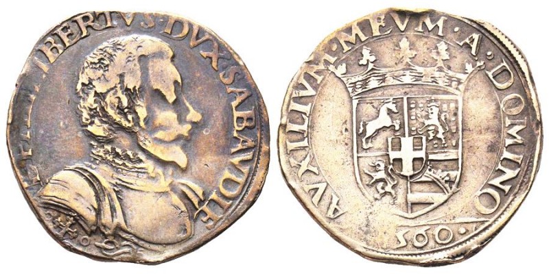 Emanuele Filiberto Duca 1559-1580
estone, II Tipo, Asti (?), 1560, AG 8.94 g.
Av...