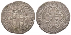 Emanuele Filiberto Duca 1559-1580
4 Grossi, I tipo, Vercelli, 1555, Mi 5.33 g. Ref : MIR 518a (R) , Sim.43, Biaggi 436b Conservation : pr.Superbe. Rar...